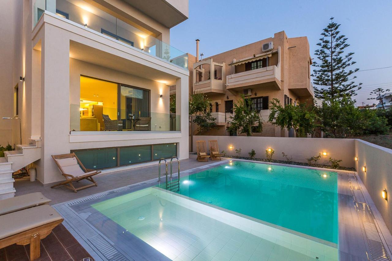 Villa Amelia I Free 9 Seater Mini Van & Pool Kalathas Bagian luar foto