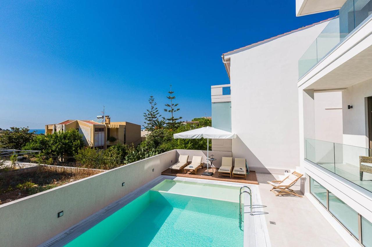 Villa Amelia I Free 9 Seater Mini Van & Pool Kalathas Bagian luar foto