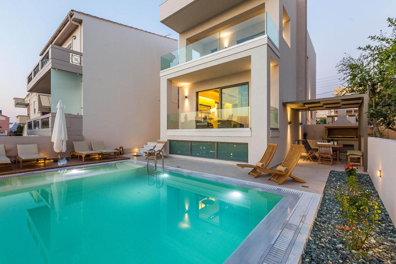 Villa Amelia I Free 9 Seater Mini Van & Pool Kalathas Bagian luar foto